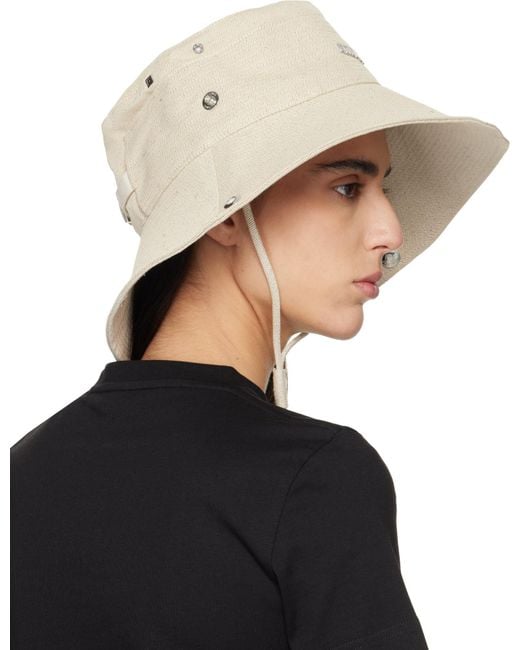 Jacquemus White The De-Nîmes Denim Bucket Hat for men