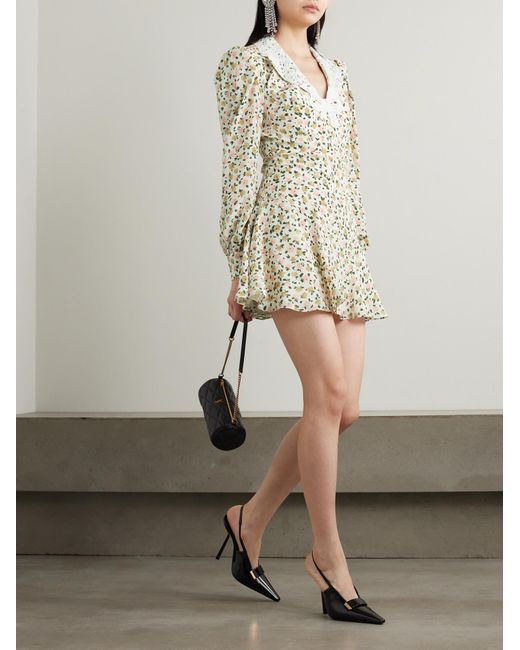 Alessandra Rich Natural Lapel Long-Sleeved Dress