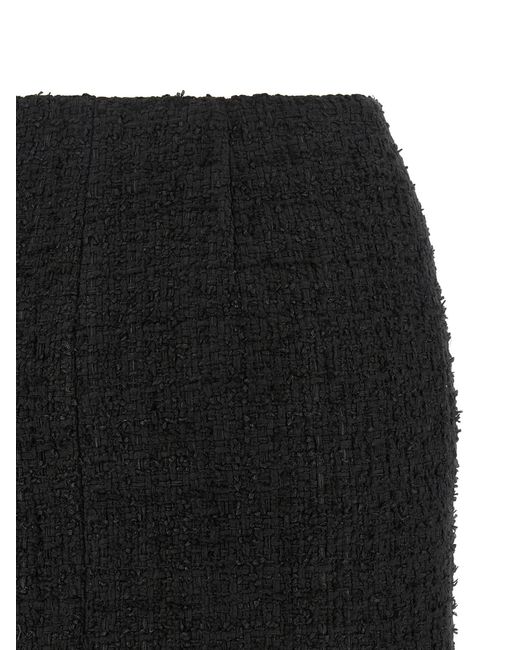 Balmain Black Button Detailed Mini Skirt