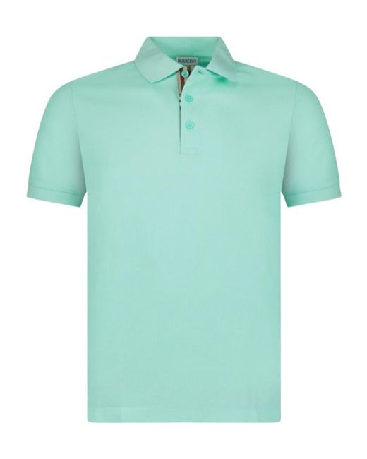 Burberry Green Short-Sleeved Polo Shirt for men