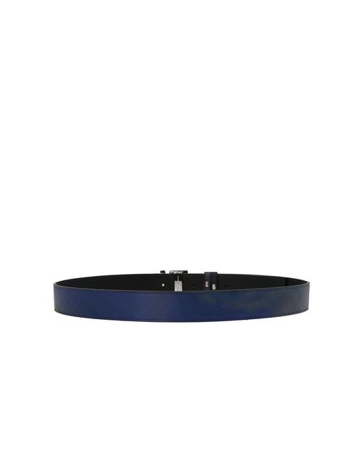 Fendi White Abstract-Print Leather Belt for men