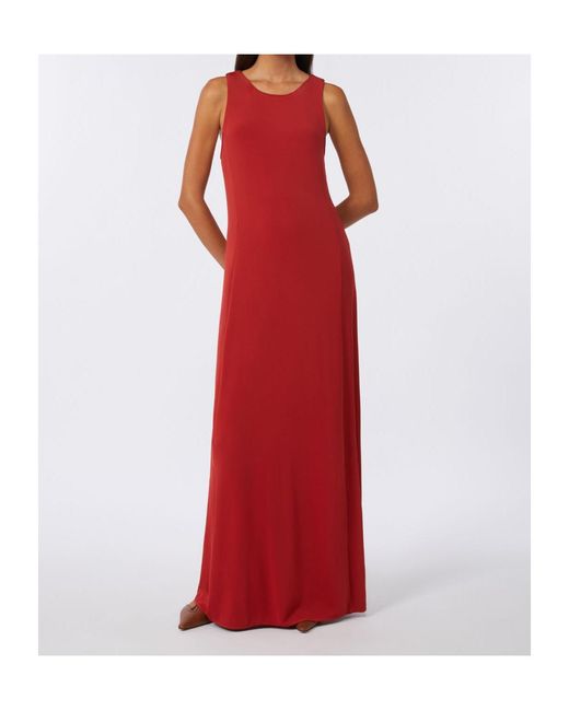 Max Mara Red Sleeveless Dress