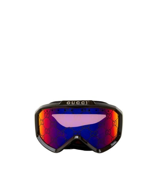 Gucci Blue Eyewear Ski Oversized Frame Goggles for men