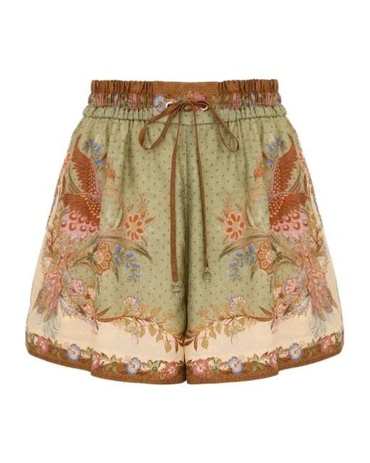 Zimmermann Natural Indra Relaxed Shorts