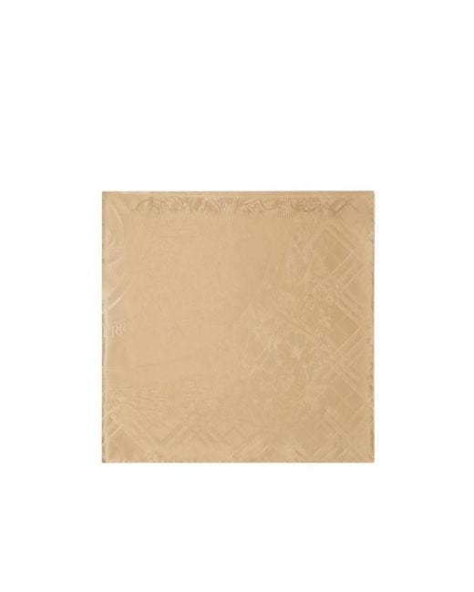 Burberry Natural Floral Crest Silk Scarf