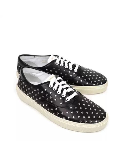 Saint Laurent Black Strap-Up Casual Sneakers