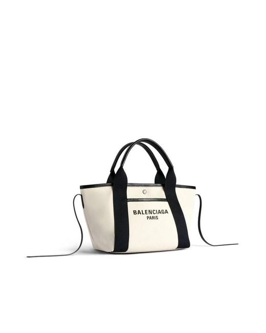 Balenciaga White Biarritz Small Tote Bag