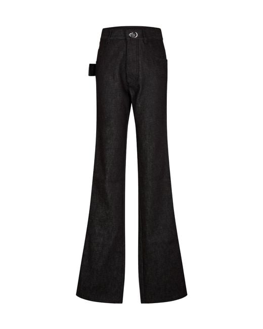 Bottega Veneta Black Highwaisted Flaredleg Jeans