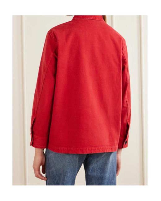 Nili Lotan Red Leroy Denim Jacket