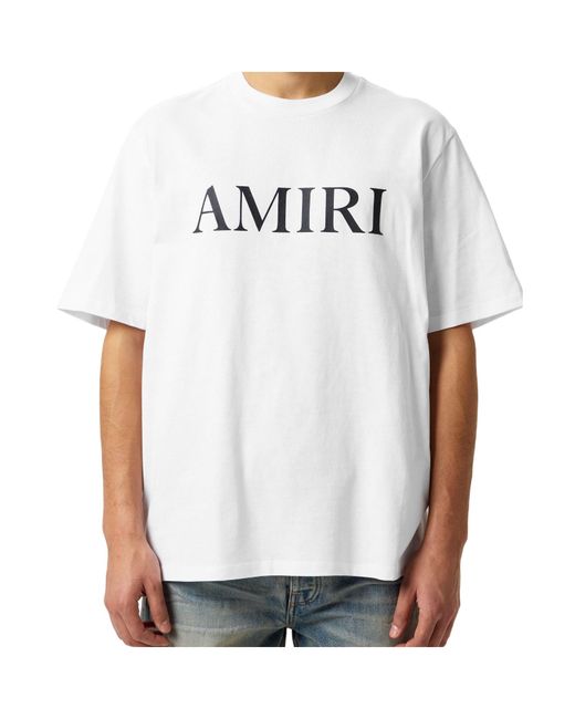 Amiri White Cotton Short-Sleeved T-Shirt for men