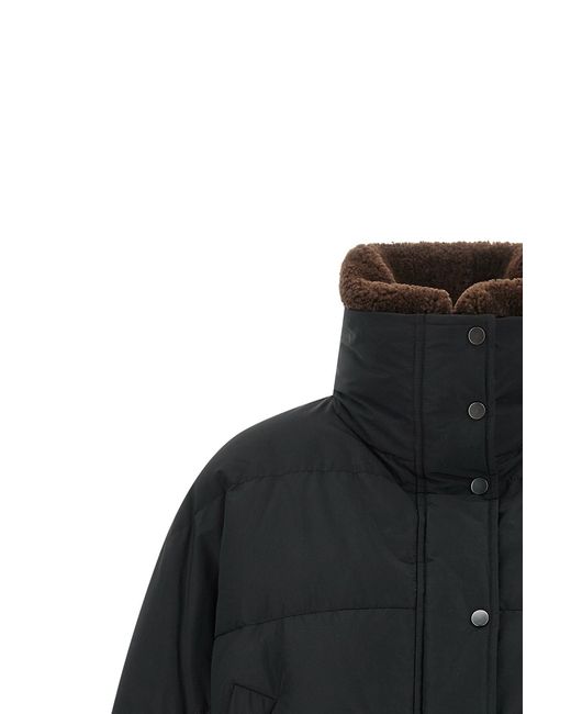 Brunello Cucinelli Black Cropped Down Jacket
