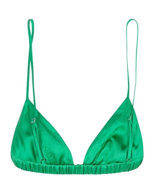 Frankie Shop Green Nina Triangle-Cup Elasticated Band Top