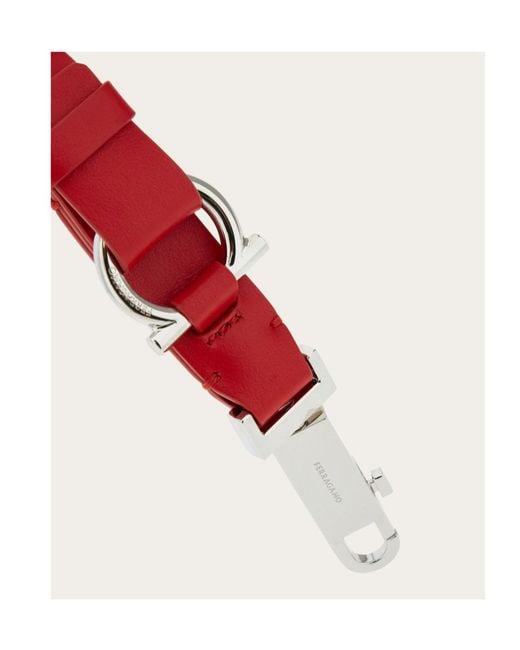 Ferragamo Red Gancini Keychain for men