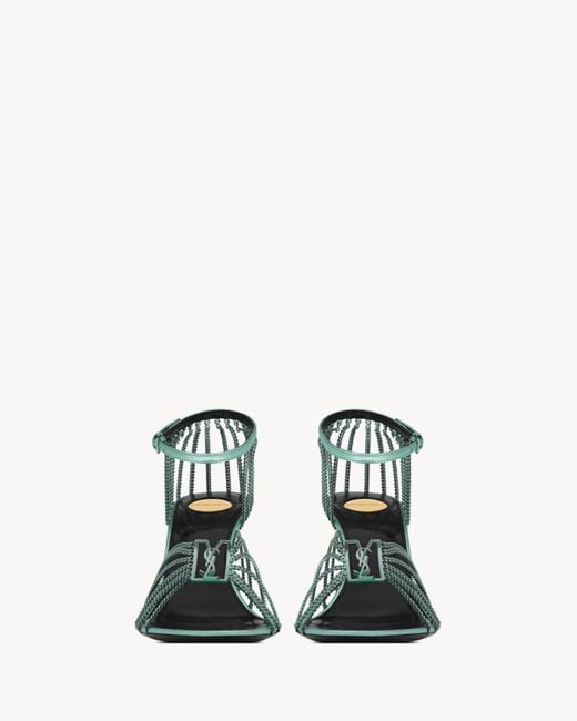 Saint Laurent Multicolor Babylone Open-Toe High-Heeled Sandals