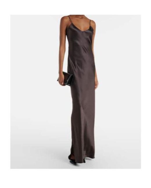 Nili Lotan Black Cami Silk Charmeuse Slip Dress