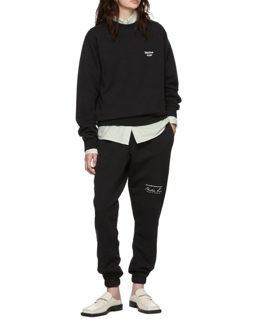 Martine Rose Black Logo Printed Pocketed Track Pants