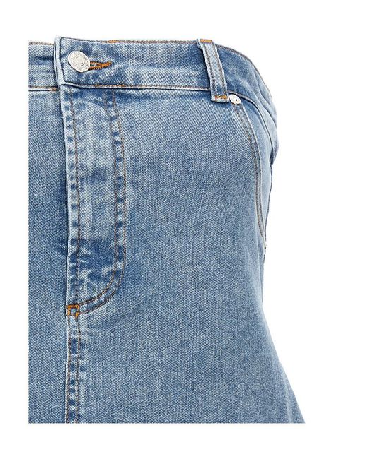Moschino Blue A Dress With Chest Buttons