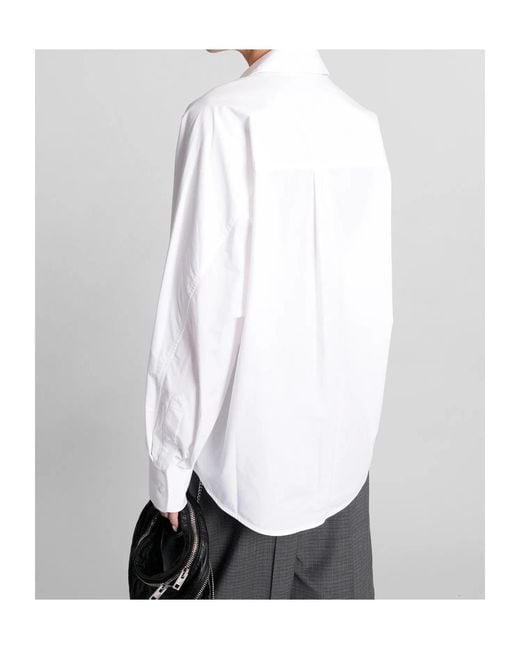 Alexander Wang White Long-Sleeved Oversized Shirt