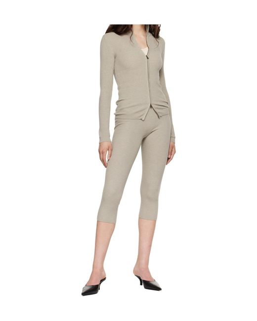 Fear Of God Natural Ribbed Knit Cropped Leggings