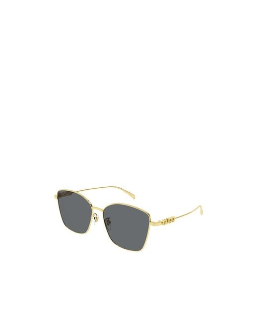 Gucci Metallic Eyewear Square-Frame Sunglasses