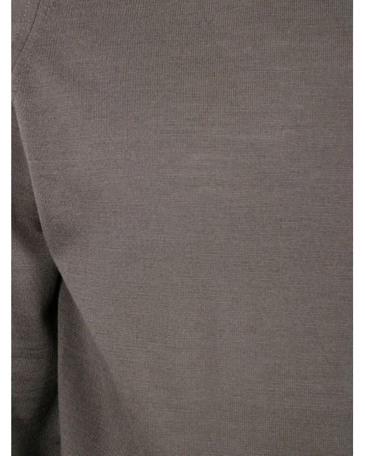 John Smedley Gray High-Neck Sweater for men