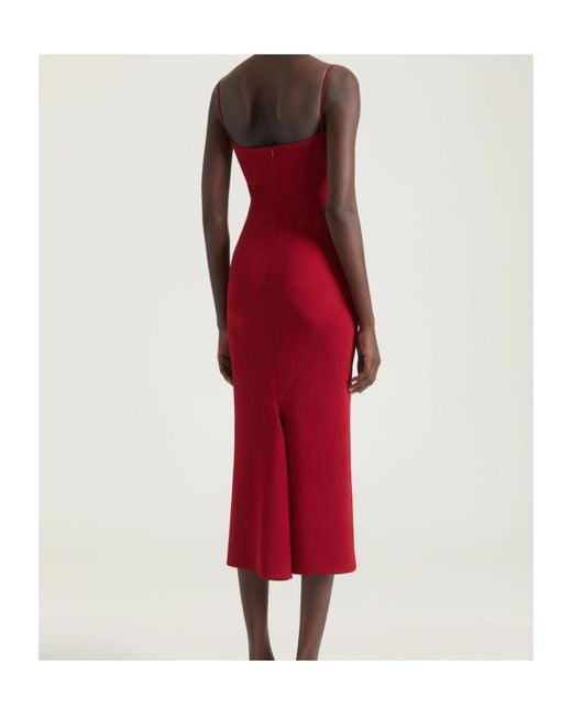 Givenchy Red Sliced Mid-Length Dress