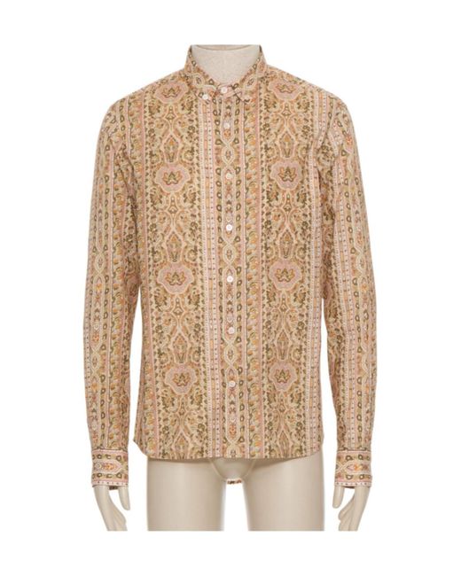 Valentino Orange All-Over Patterned Button-Up Shirt for men