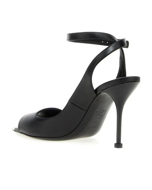 McQueen Black Punk Sandals
