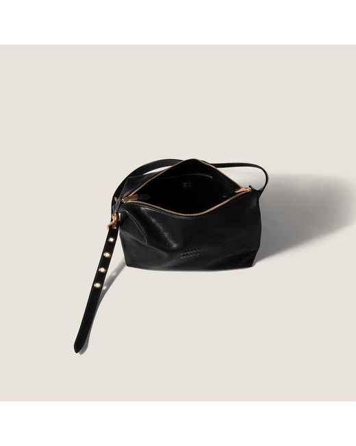 Miu Miu Black Spirit Nappa Leather Bag