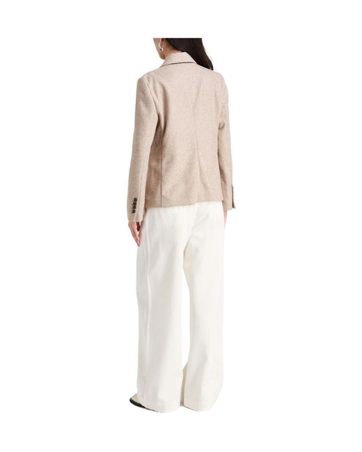 Brunello Cucinelli Natural Double- Blazer