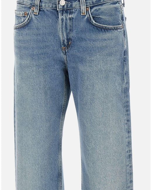 Agolde Blue Downtown Low Rise Jeans