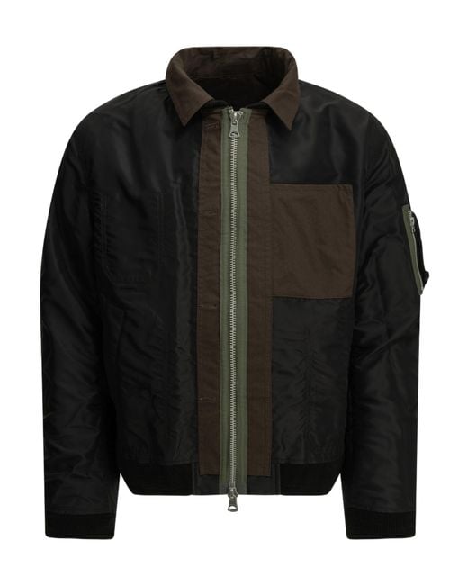 Sacai Black Reversible Casual Jacket for men