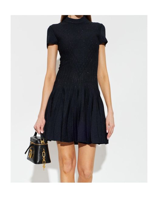 Balmain Black Short Sleeve Dress