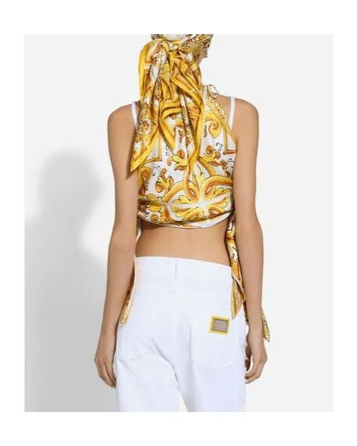 Dolce & Gabbana Yellow Sleeveless Tops