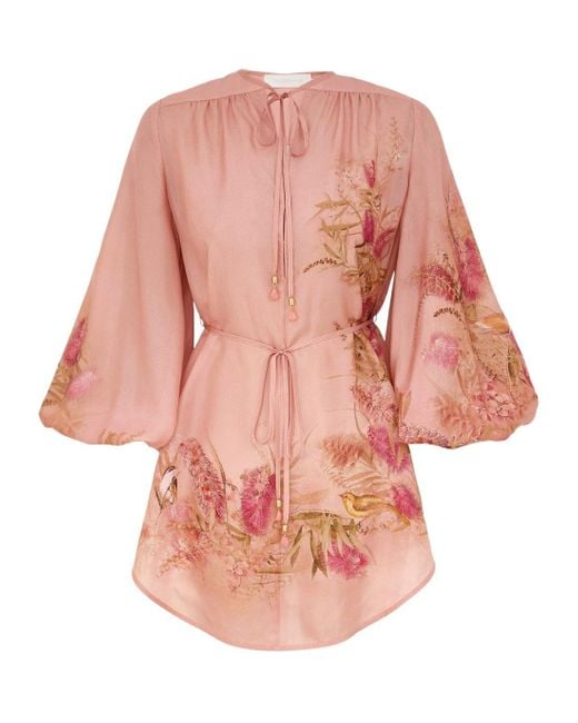 Zimmermann Pink Cascadian Tunic Top