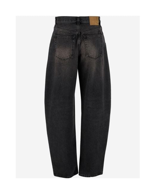 Haikure Black Logo Patch Wide-Leg Jeans