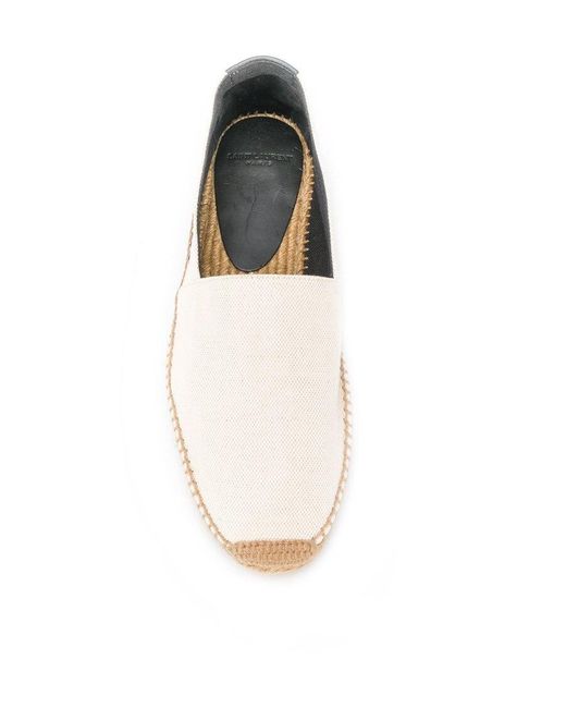 Saint Laurent Natural Logo Embroidered Slip-On Espadrilles for men