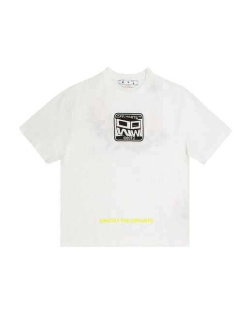 Off-White c/o Virgil Abloh White T-Shirt With Round Neck And Short Sleeves for men