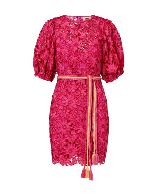 Farm Rio Red Lace Dress