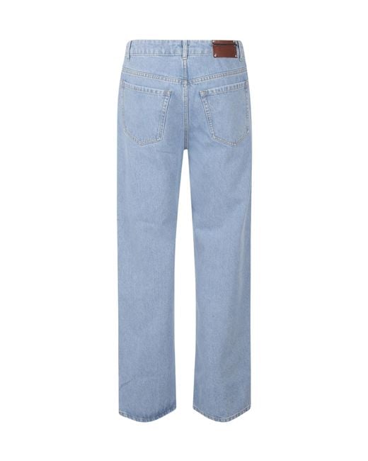 Dries Van Noten Blue Belt Loop Jeans for men