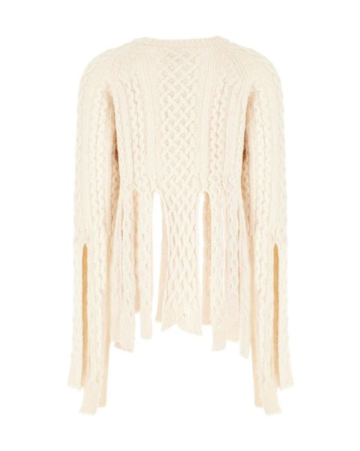 Coperni Natural Shredded Knitted Jumper