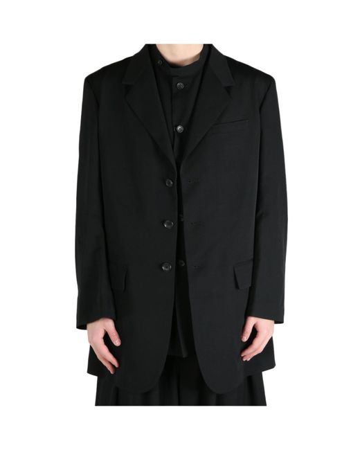 Yohji Yamamoto Black Wool Blazer for men