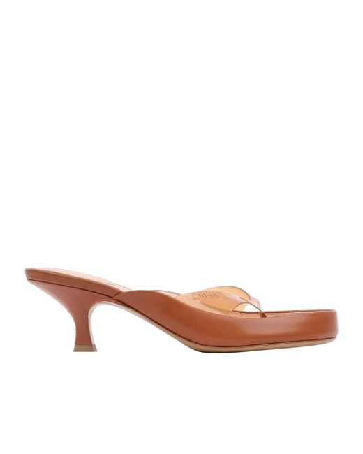 Chloé Brown Chloé Junie Heeled Sandals