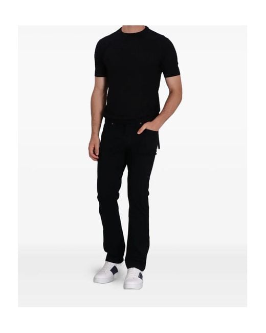 Emporio Armani Black Crewneck Short-Sleeved T-Shirt for men