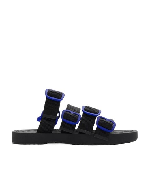 Burberry Blue Nylon Strap Sandals for men
