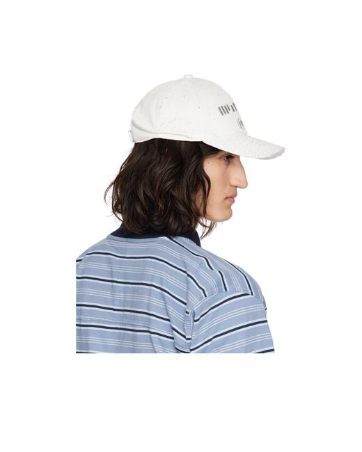 Martine Rose Blue Rolled Distressed Cap for men