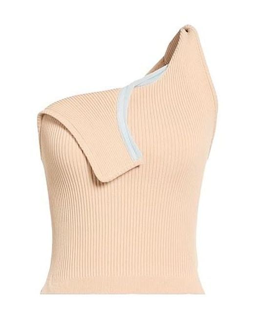 Jacquemus Natural One Shoulder Top