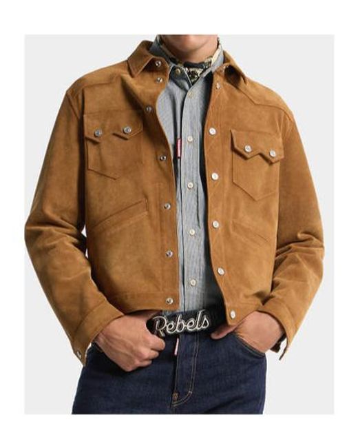 DSquared² Brown Boxy Shirt for men
