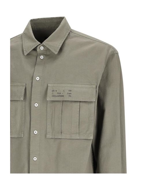 DSquared² Green Utility Pocket Shirt for men
