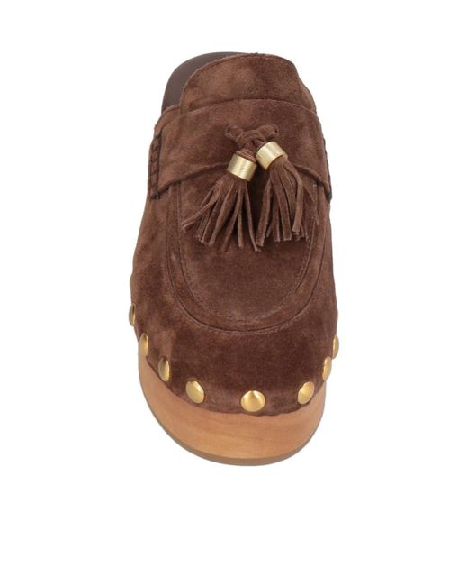 Rag & Bone Brown Suede Platform Clogs